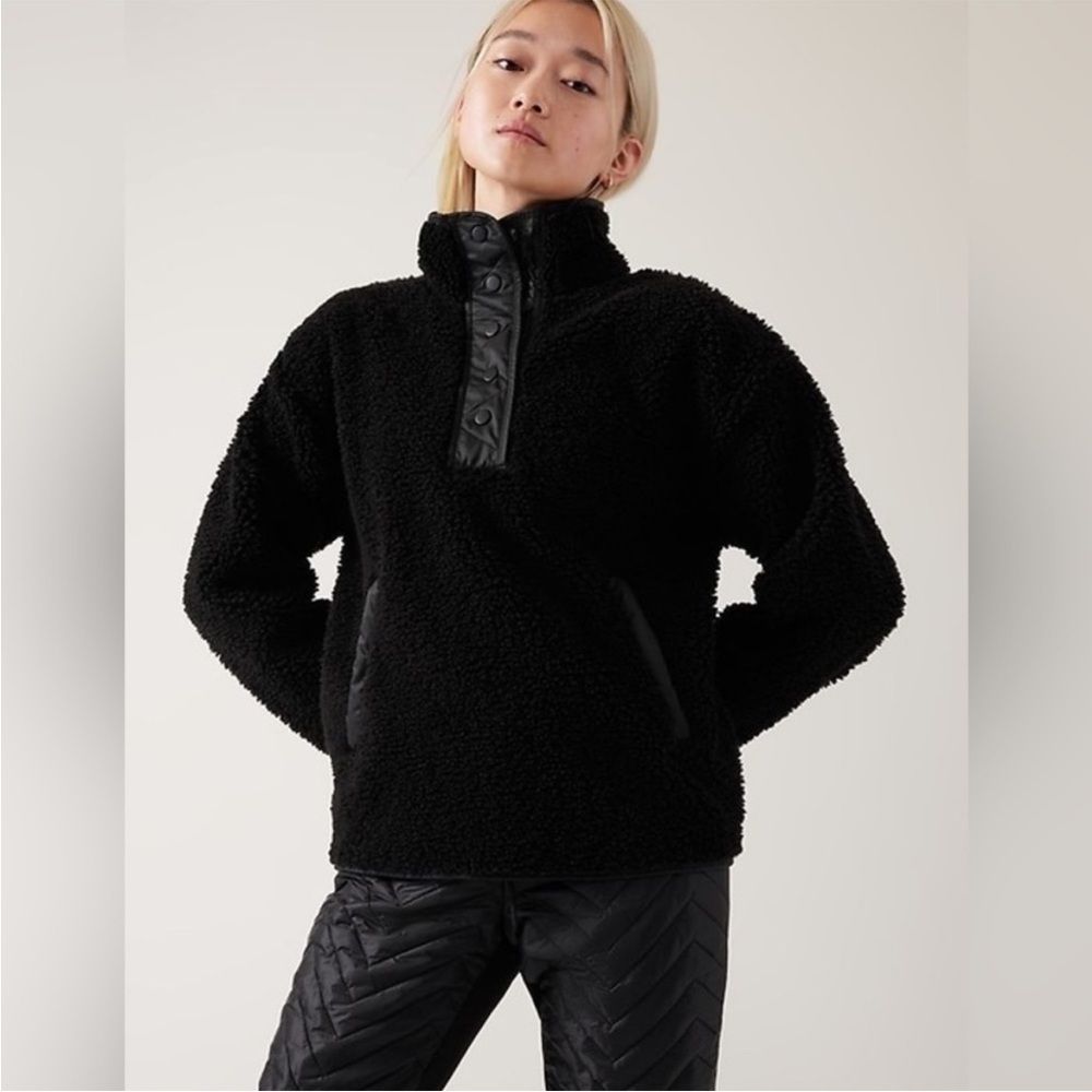 Athleta size Small Sherpa half zip jacket